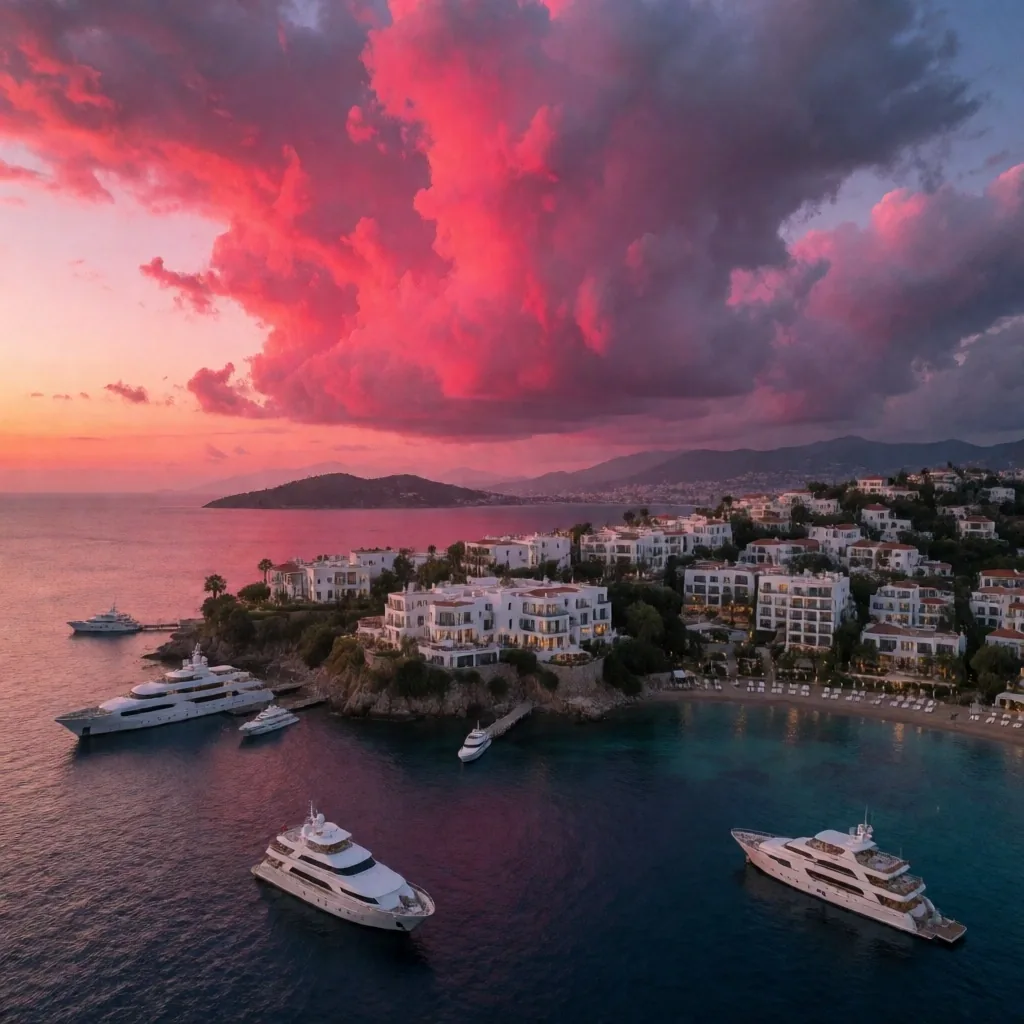 Türkiye Aegean sahili gün batımı manzarası