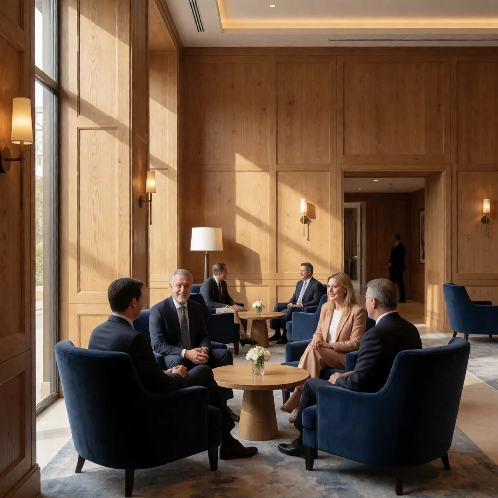 Otel resepsiyon ve dinlenme alanı